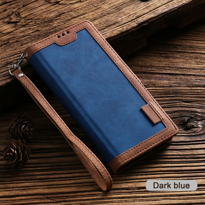 Funda de piel sintética bicolor para Samsung Galaxy A51 Contornos reforzados Funda de piel sintética bicolor para Samsung Galaxy A51 Contornos reforzados