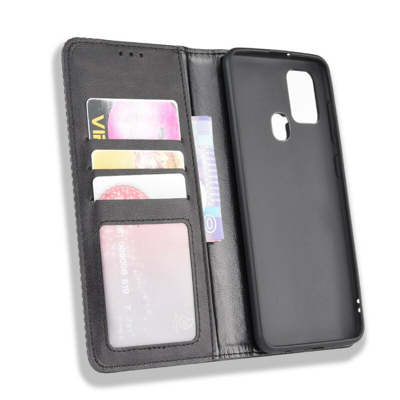 Funda abatible Samsung Galaxy A21s Efecto Cuero Estilo Vintage