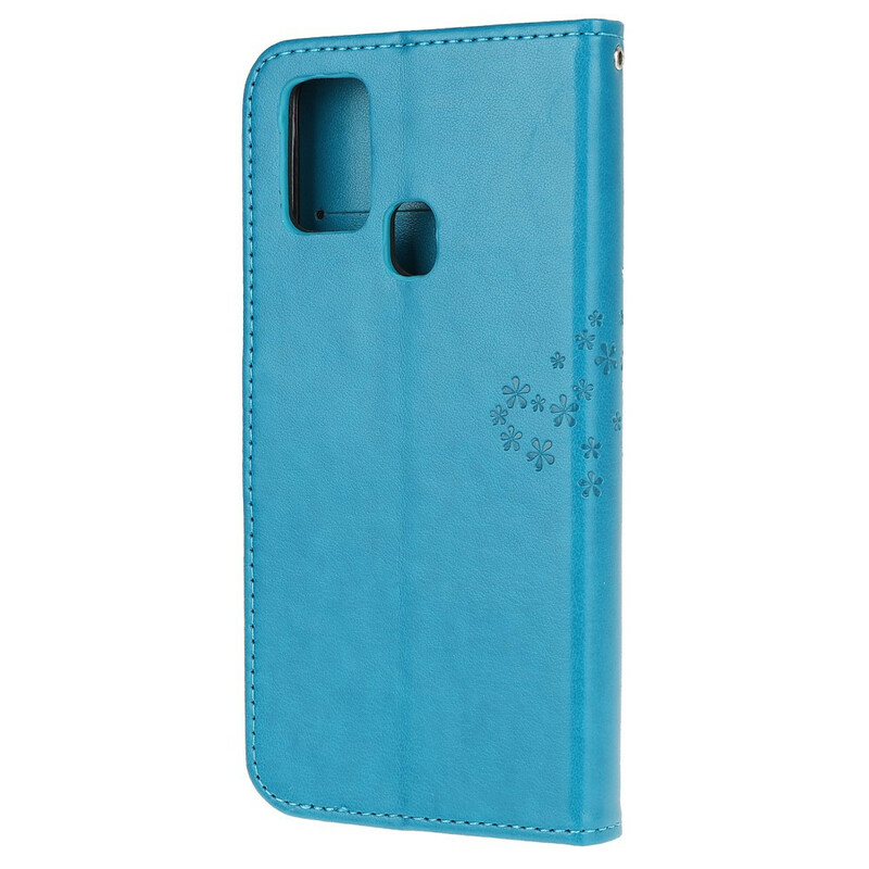 Funda con colgante de árbol y búho para el Samsung Galaxy A21s