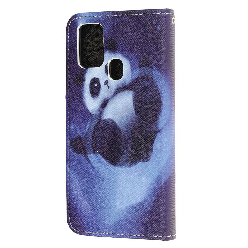 Funda con colgante para el Samsung Galaxy A21s Panda Space