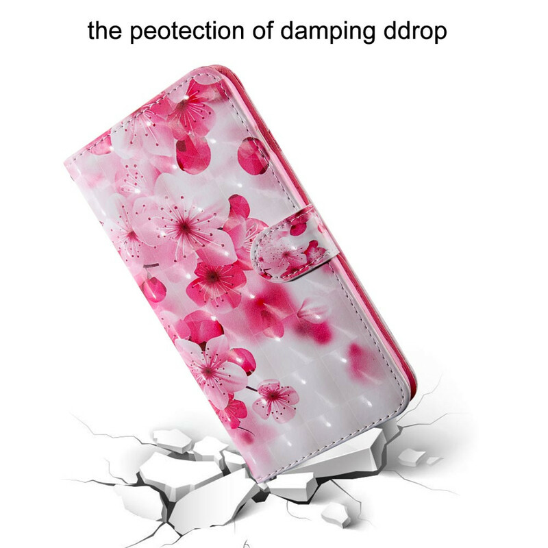 Funda de flor rosa para el Samsung Galaxy A21s