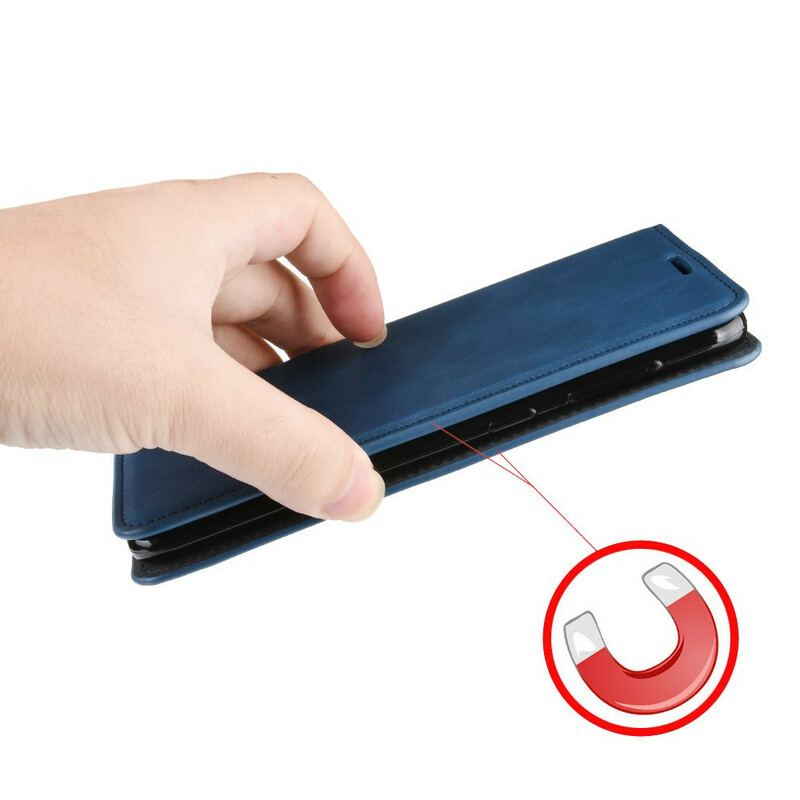 Funda abatible iPhone XR Efecto piel suave