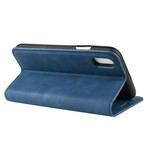 Funda Flip Cover iPhone XR Efecto Cuero Suave