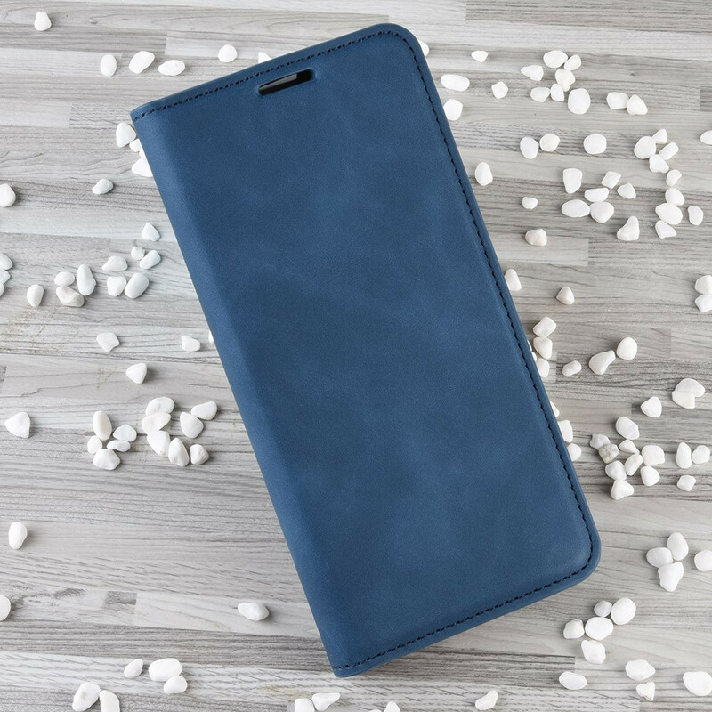 Funda abatible iPhone XR Efecto piel suave