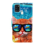 Funda con colgante Samsung Galaxy A21s Cat Live It