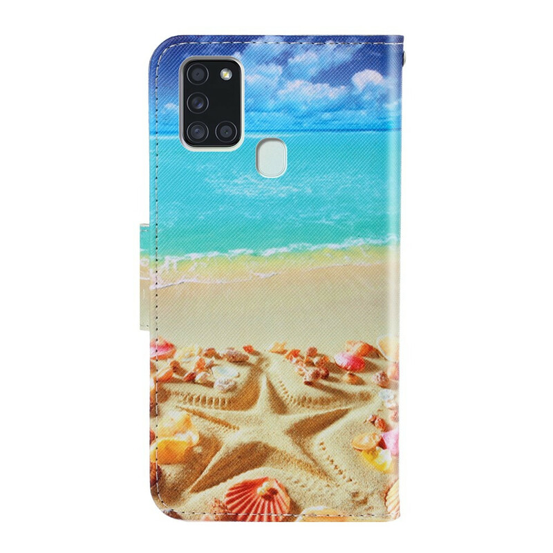 Funda con colgante de playa para el Samsung Galaxy A21s