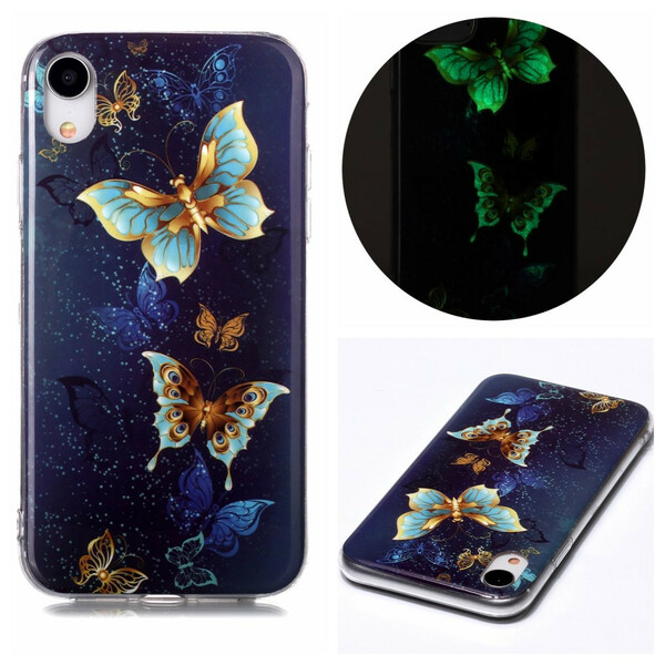 Funda para iPhone XR Butterfly Series Fluorescente