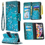 Funda para el iPhone XR con bolsillo con cremallera en forma de árbol