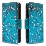 Funda para el iPhone XR con bolsillo con cremallera en forma de árbol