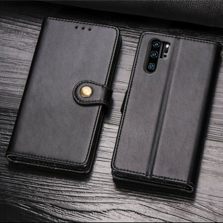 Funda de polipiel con cierre vintage para el Huawei P30 Pro