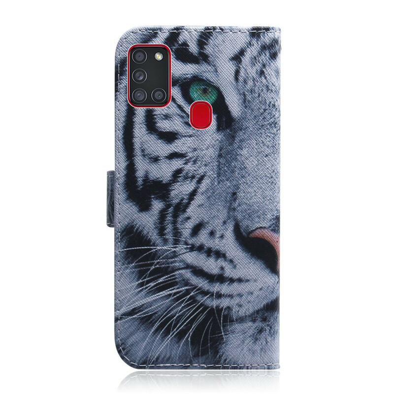 Funda de cara de tigre para el Samsung Galaxy A21s