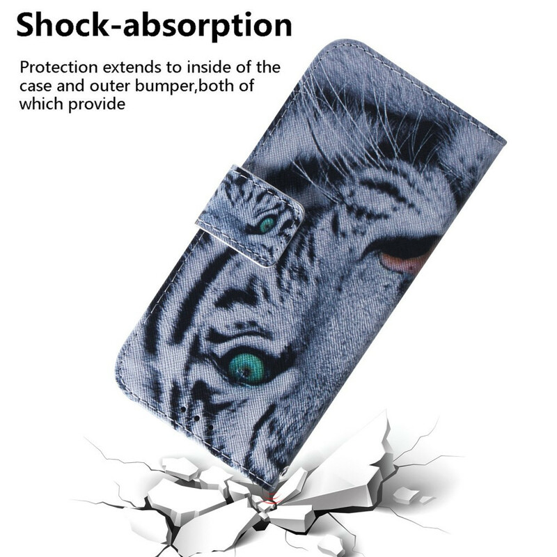 Funda de cara de tigre para el Samsung Galaxy A21s