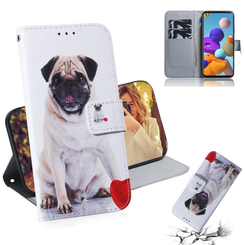 Funda para el perro Pug del Samsung Galaxy A21s