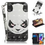 Funda con colgante para el Samsung Galaxy A21s Angry Panda