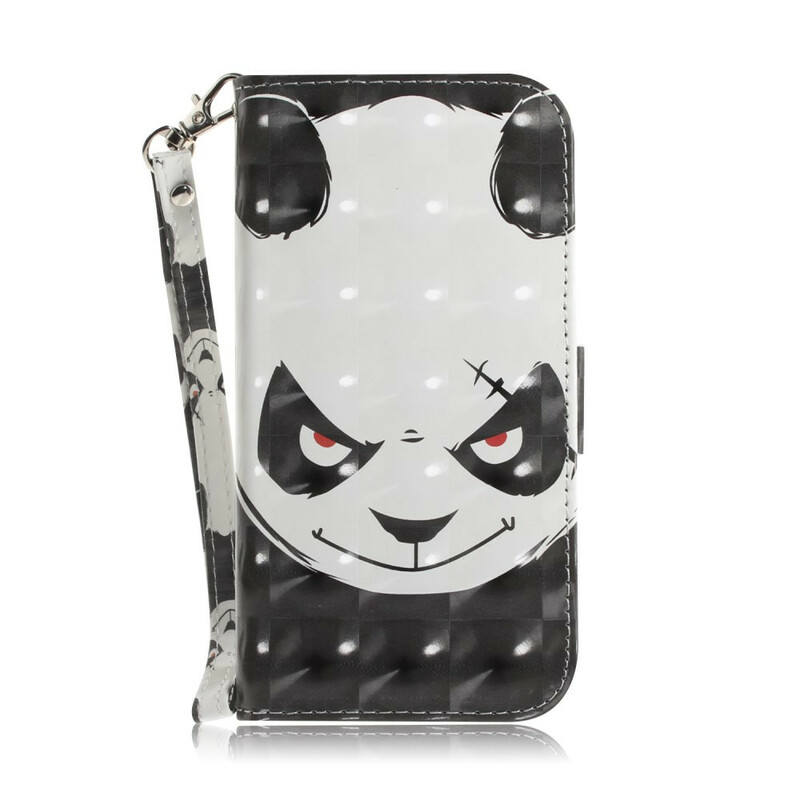Funda con colgante para el Samsung Galaxy A21s Angry Panda