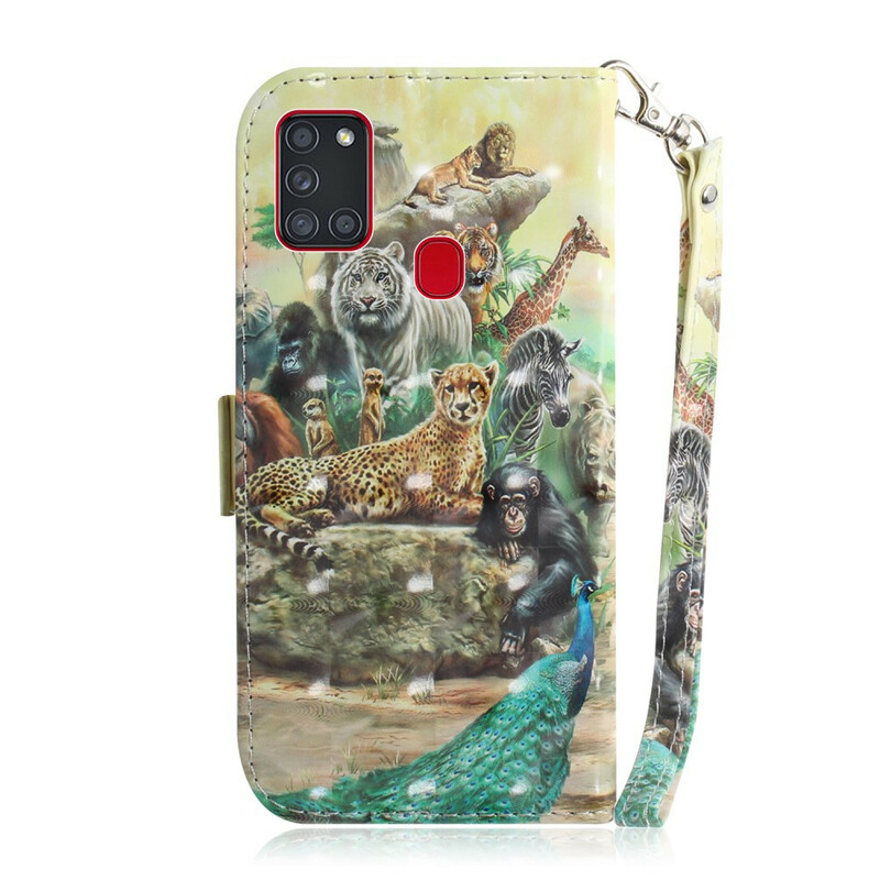 Funda con colgante para animales Samsung Galaxy A21s Safari