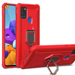 Funda de fibra de carbono y anillo del Samsung Galaxy A21s Funda de fibra de carbono y anillo del Samsung Galaxy A21s