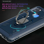 Funda de fibra de carbono y anillo del Samsung Galaxy A21s