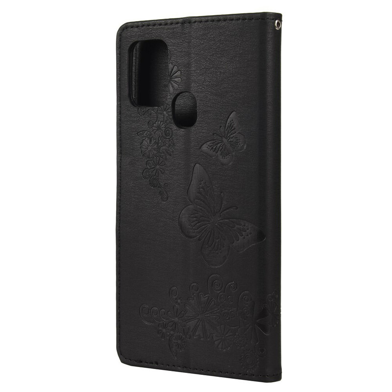 Funda Samsung Galaxy A21s Splendid Butterflies con colgante