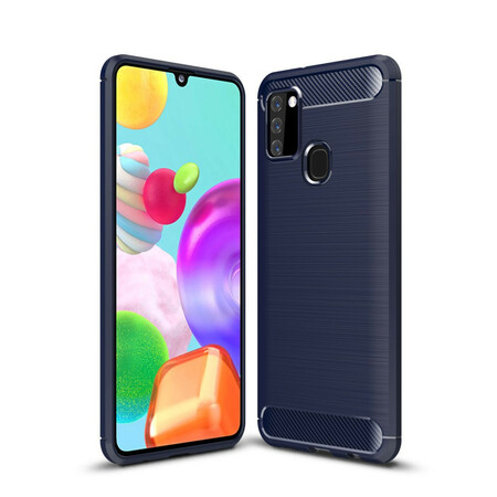 Funda de fibra de carbono cepillada para el Samsung Galaxy A21s