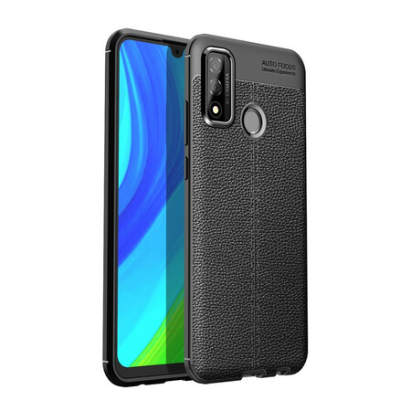 Funda de piel Huawei P Smart 2020 efecto lichi doble línea