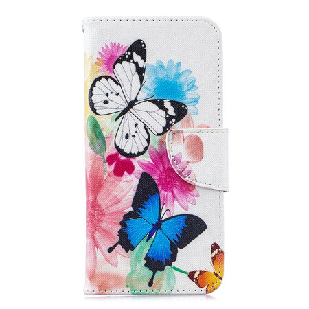 Funda pintada de mariposas y flores para el Honor 8A