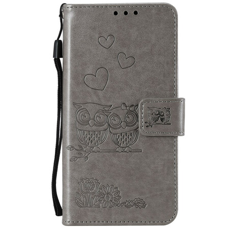 Funda de búho para amantes del Honor 8A / Huawei Y6 2019 con cordón.