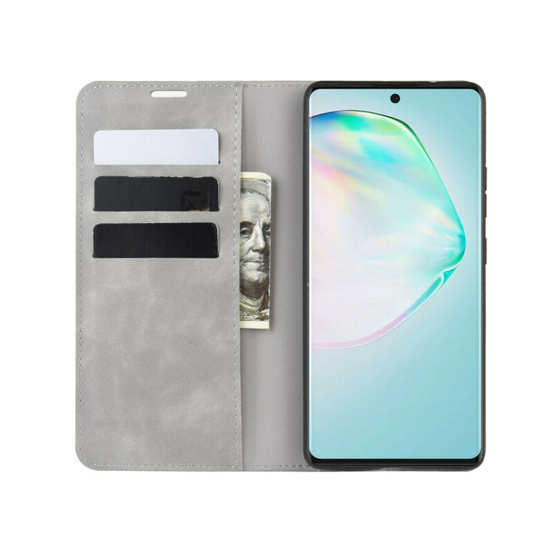 Funda abatible Samsung Galaxy S10 Lite Efecto cuero suave