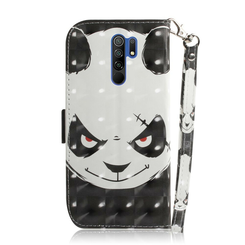 Funda con colgante Xiaomi Redmi 9 Angry Panda