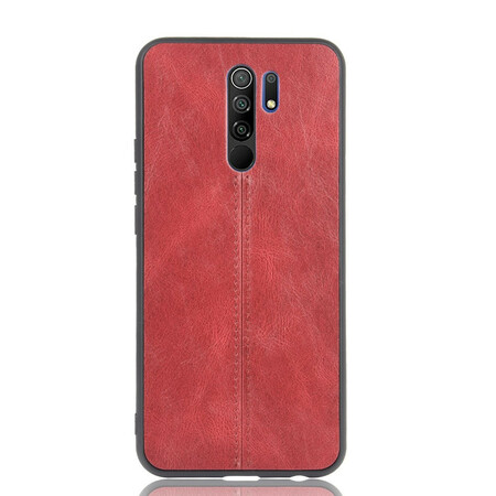 Funda Xiaomi Redmi 9 Efecto Cuero Cosido