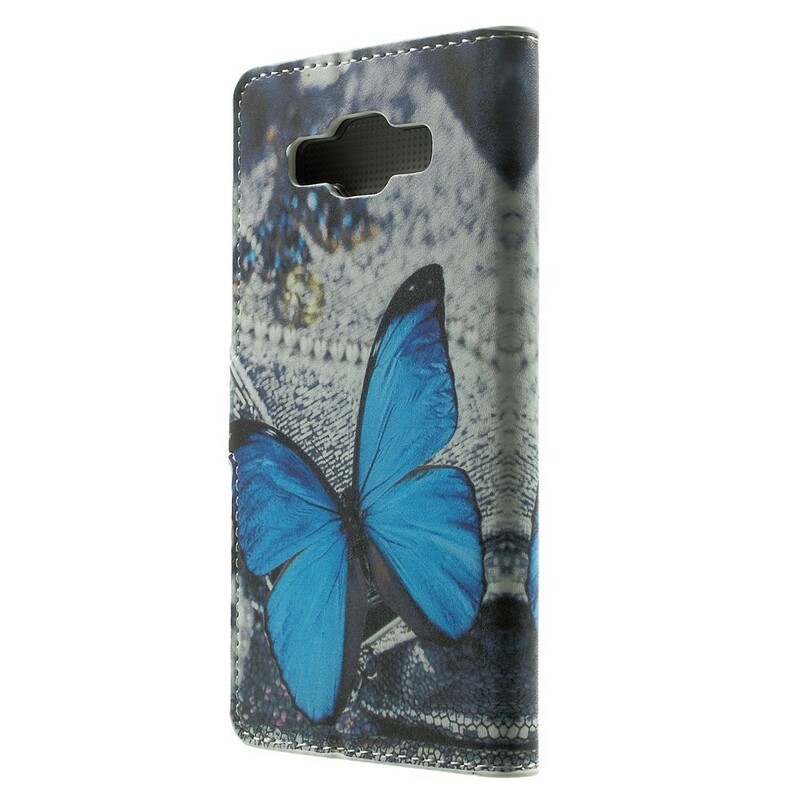 Funda de mariposa para Samsung Galaxy A5 Azul