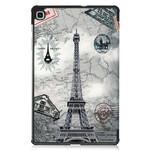 Funda inteligente Samsung Galaxy Tab S6 Lite Torre Eiffel Retro