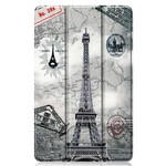 Funda inteligente Samsung Galaxy Tab S6 Lite Torre Eiffel Retro