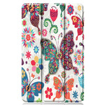Funda inteligente Samsung Galaxy Tab S6 Lite Mariposas y Flores Retro