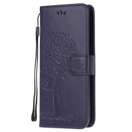 Funda Samsung Galaxy S10 Lite Árbol y búhos con colgante