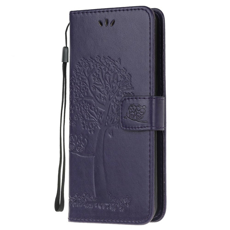 Funda Samsung Galaxy S10 Lite Árbol y búhos con colgante