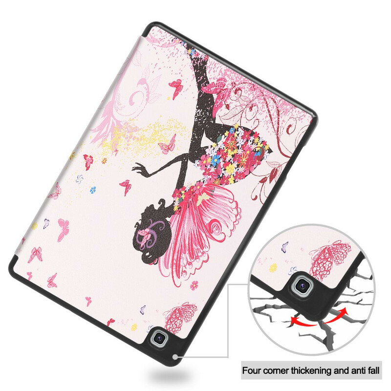 Funda inteligente Samsung Galaxy Tab S6 Lite Pencil Funda Floral Fairy
