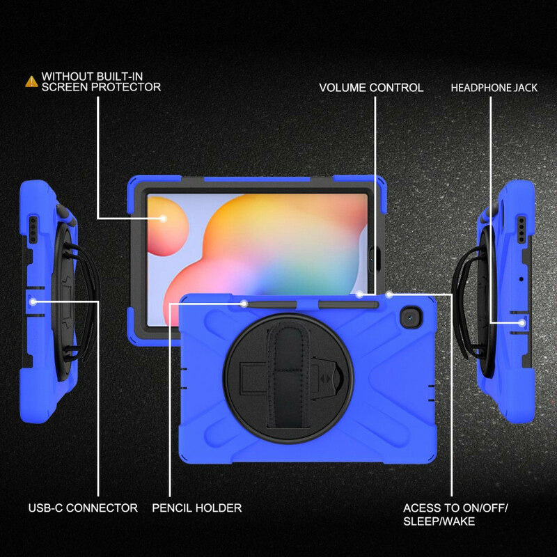 Funda resistente a los rayos Utra del Samsung Galaxy Tab S6 Lite con colgante Funda resistente a los rayos Utra del Samsung Galaxy Tab S6 Lite con colgante