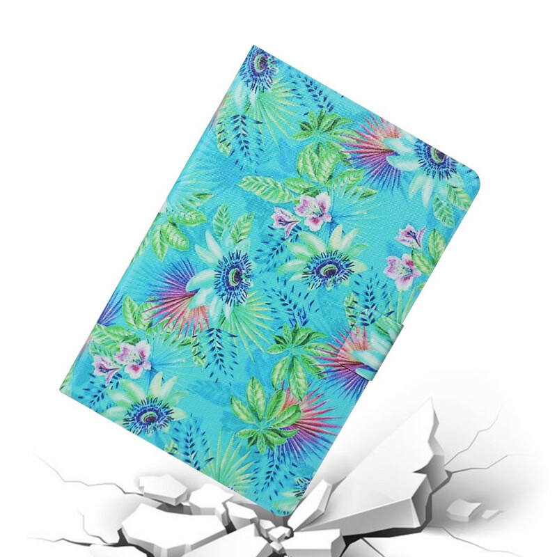 Funda Samsung Galaxy Tab S5e Flores y hojas