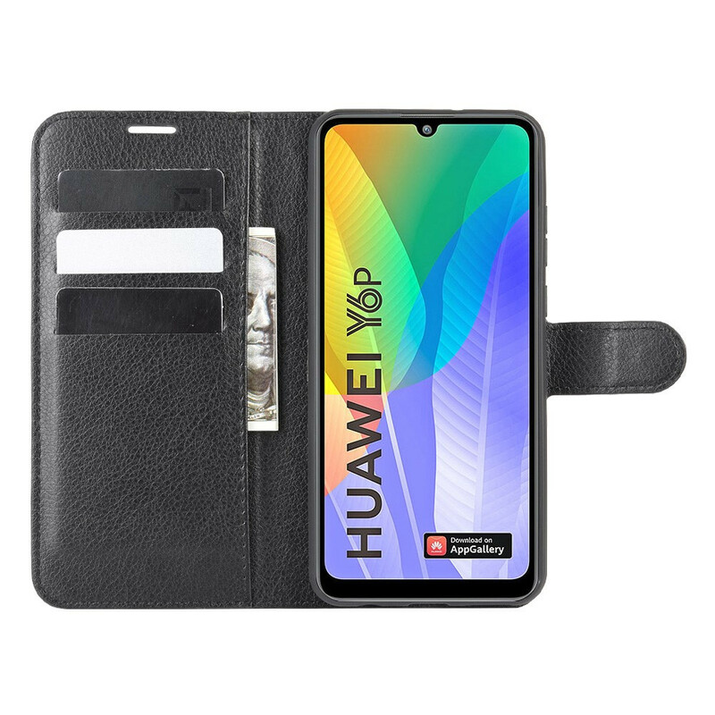 Funda Huawei Y6p Leatherette Classic Litchi
