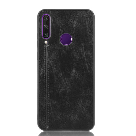 Huawei Y6p Funda de costura efecto cuero