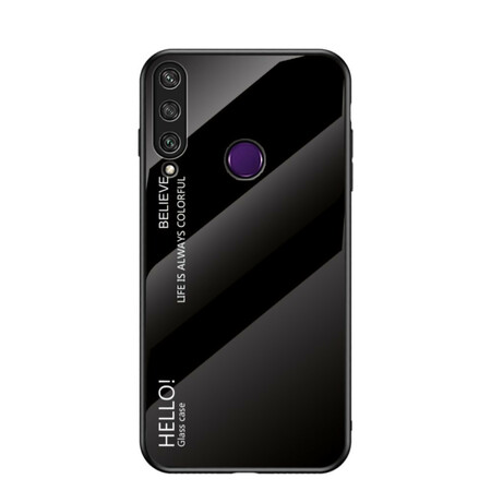 Huawei Y6p Cover Hello Tempered Glass