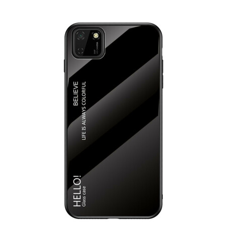 Huawei Y5p Cover Hello Tempered Glass