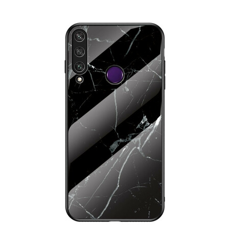 Huawei Y6p funda de mármol colores de cristal templado