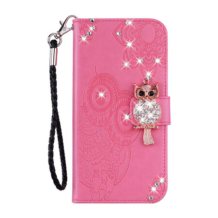 Funda Huawei Y5p Búho Mandala y Charm