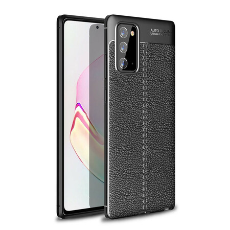 Funda de piel Samsung Galaxy Note 20 Efecto Litchi de doble línea