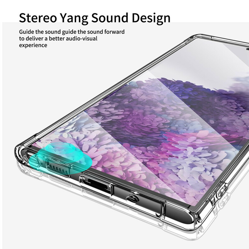 Funda transparente Samsung Galaxy Note 20 Cojines de protección LEEU