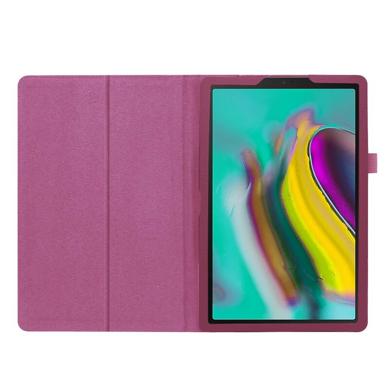 Samsung Galaxy Tab A 10.1 (2019) Funda de piel sintética Litchi con 2 solapas