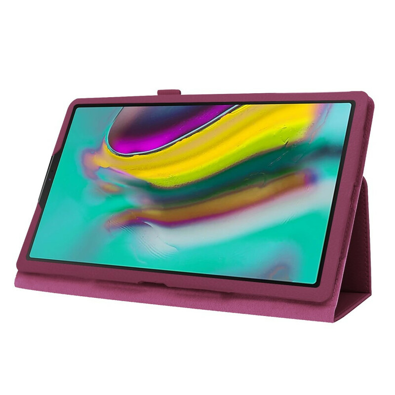 Samsung Galaxy Tab A 10.1 (2019) Funda de piel sintética Litchi con 2 solapas