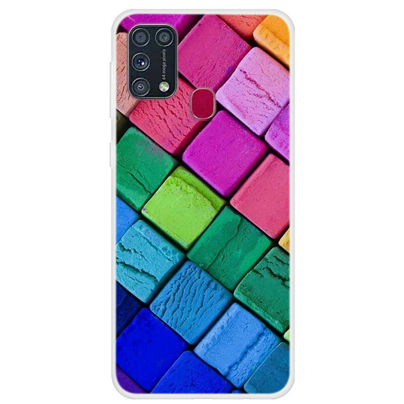 Funda Samsung Galaxy M31 Cubos de colores